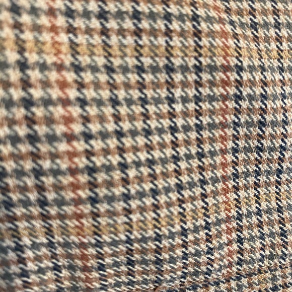 Cropped Flannel Shirt / Tan / sz. M - Picture 3 of 4